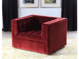 Langford Club Chair in Deep Burgundy
