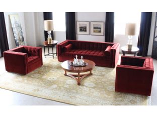 Langford Club Chair in Deep Burgundy