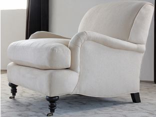 George Smith Style Tightback Club Chair in Linato Cream