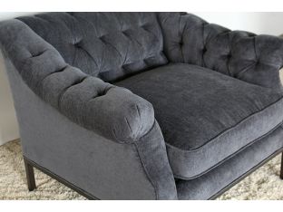 Damon Club Chair in Charcoal Velvet