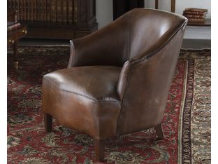 Lewis Club Chair in Vintage Coffee Leather 