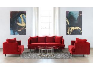 Lexy Sofa In Sangria Velvet