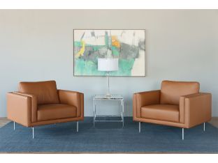 Saddle Leather International Style Club Chair