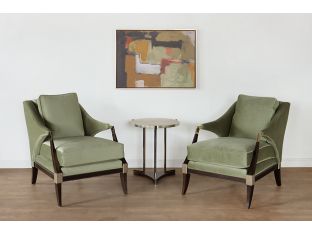 Light Green Velvet Deco Style Club Chair