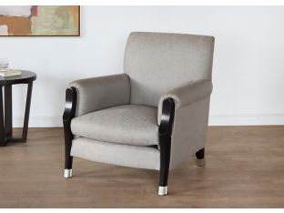 Light Grey Deco Style Club Chair