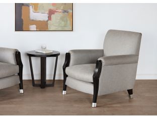 Light Grey Deco Style Club Chair
