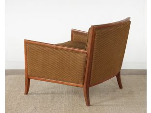 Light Brown Tufted Mid Century Club Chair