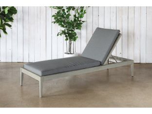 Grey Teak Outdoor Chaise Lounge Chair