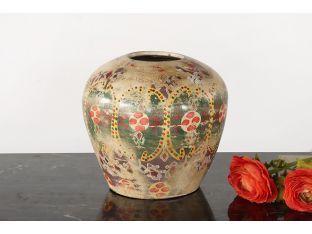 Painted Terracotta Indian Urn