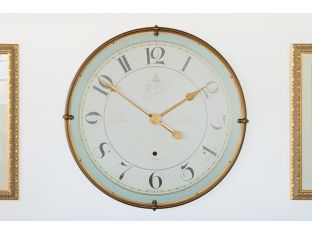 Antique Style Gold Metal Frame Wall Clock - Cleared 