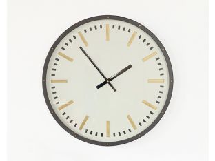 Dark Bronze with Simple Face Wall Clock - Cleared