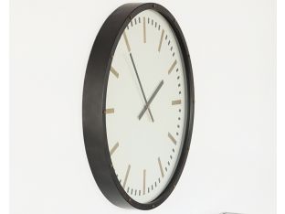 Dark Bronze with Simple Face Wall Clock - Cleared