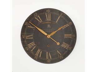 Small Black Vintage Style Wall Clock - Cleared