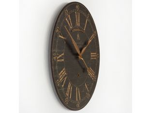 Small Black Vintage Style Wall Clock - Cleared