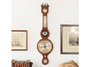 19th Century George III Barometer & Thermometer - Cleared