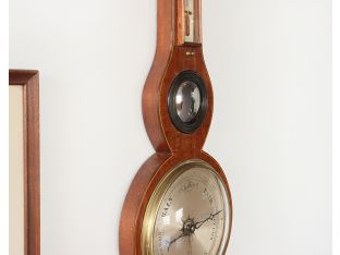 19th Century George III Barometer & Thermometer - Cleared
