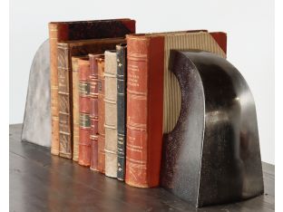 Bronzed Cast Aluminum Bookends - Cleared