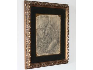 Old Masters' Framed Drawing 1, 18th Century 15.5W x 17.5H