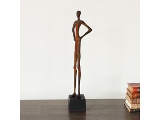 Cast Aluminum Tribal Gatherer - Cleared