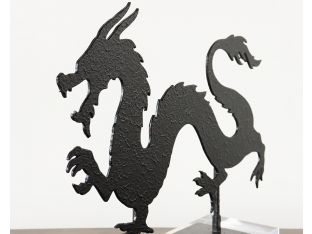 Black Finished Chinoiserie Dragon - Cleared