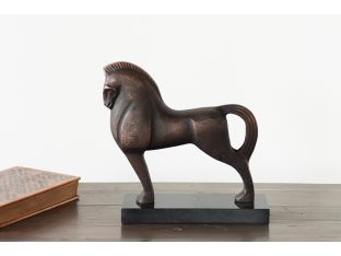 Antique Brass Finished Trojan Horse - Cleared