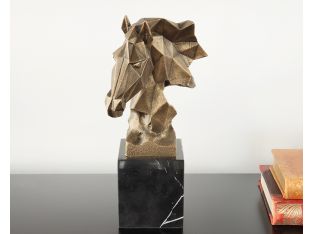 Cubist Chiseled Horse Bust - Cleared