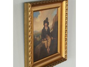 Continental School Shepard Boy, 19th Century 9.5W x 11H
