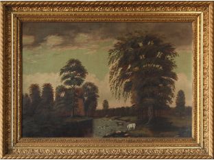 Hudson Valley River Landscape, 19th Century 39.5W x 29.5H