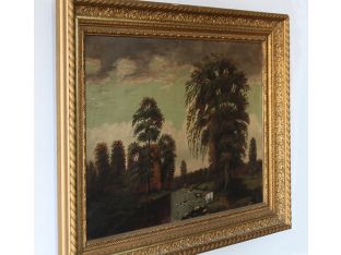 Hudson Valley River Landscape, 19th Century 39.5W x 29.5H