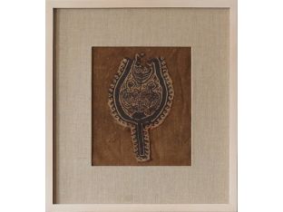 Framed Egyptian Coptic Textile Fragment 8-10th Century 12.5W x 13.75H