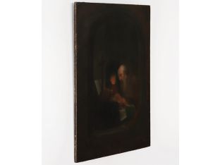 Old Master School, Monk with Child, 18th Century 10W x 12.5H