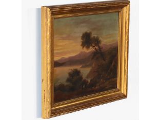 Hudson River School, Two Figures, 19th Century 14.5W X 12.5H