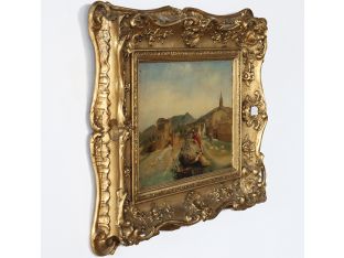 Italian School, Man and Woman with Cat, 19th Century 32W X 26.5H