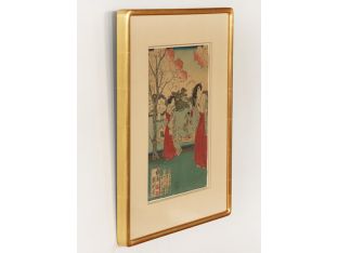 Japanese Woodblock Print of 3 Women 16W x 21H - Cleared Art