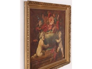 American Impressionist Cupid Scene C 1920 34W x 33H - Cleared Art