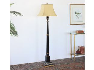 Black & Gold Traditional Floor Lamp - Cleared Decor