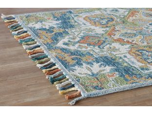 5'6 X 7'6" Blue Multicolored Rug - Cleared