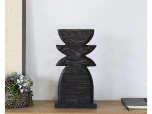 Black Crescent Sculpture