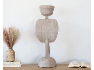 Tall Stacked Disk Sculpture --Cleared Decor