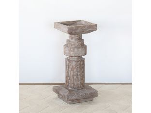 Tall Platform Wood Sculpture --Cleared Decor