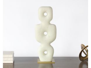 Ivory Stone Stacked Totem - Cleared