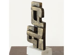 Metal Aqueduct Sculpture on Marble Base - Cleared