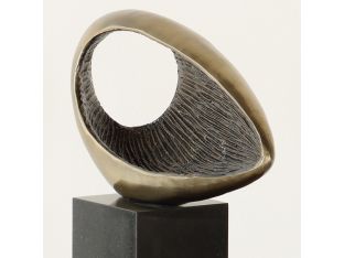 Bronzed Iron Tidal Wave Sculpture - Cleared