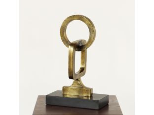 Gilded Aluminum Interlocking Sculpture - Cleared