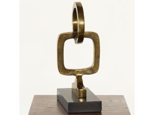 Gilded Aluminum Interlocking Sculpture - Cleared