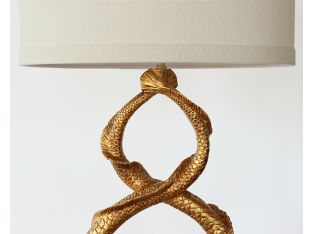 Gold Intertwined Eel Table Lamp - Cleared Decor