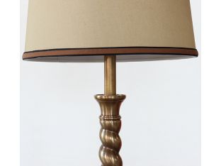 Twisted Brass Rope Table Lamp - Cleared Decor