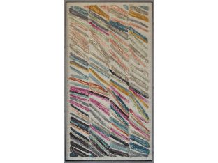 28" X 52" Swept Up Beige/Multi Wall Art- Cleared