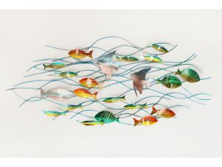 Multicolored Pastel Tropical School of Fish - Cleared