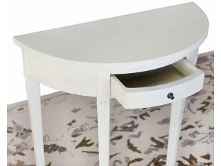 Chelsea Textiles Gustavian Demilune Console in White